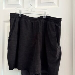 lululemon athletica Heathered Black Athletic Shorts